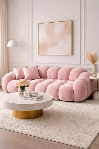 Stylish cozy 3 seater sofa with soft seater