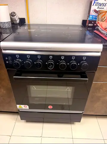 Hoover 60cm Gas Cooker HGC-G604G-RB, Black, 4 Burners FREE DELIVERY +WARRANTY