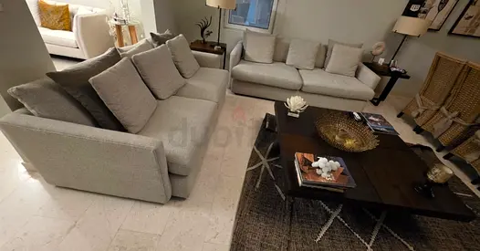 Premium Quality Crate&Barrel Lounge Deep 2 Seater Sofa Beige