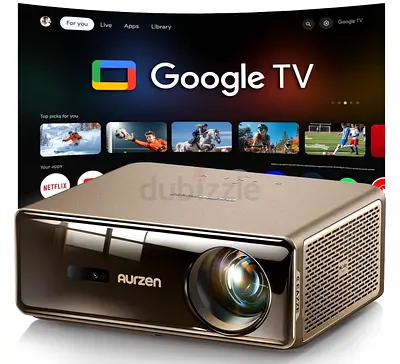 Premium Aurzen Eazze D1 Max Google TV Projector - 1000 ANSI 4K Support