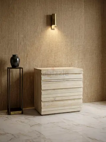 West Elm Solid Wood 4-Drawer Chest / Dresser - Light Natural Finish