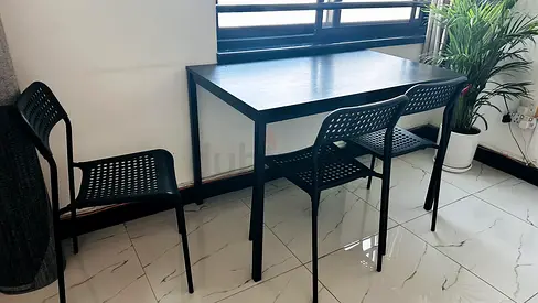 Dining table with chair