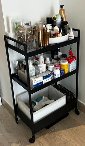 IKEA NISSAFORS Trolley, black, 3 levels