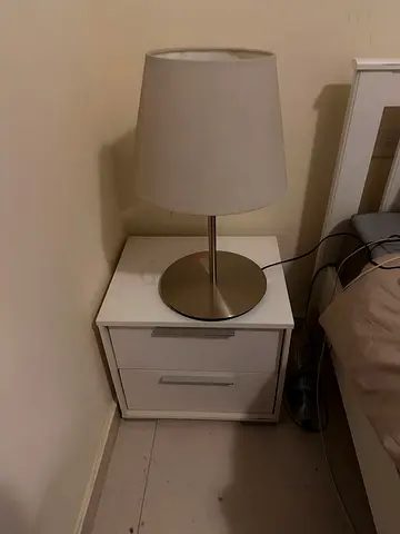 IKEA White Bedside Table / Nightstand - 2 Drawers