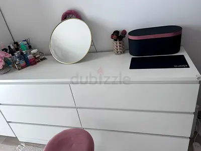 IKEA white six-drawer dresser - clean, good condition