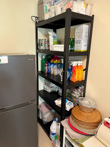 IKEA Tall Heavy-Duty Black Metal Storage Shelving Unit - 5 Tiers