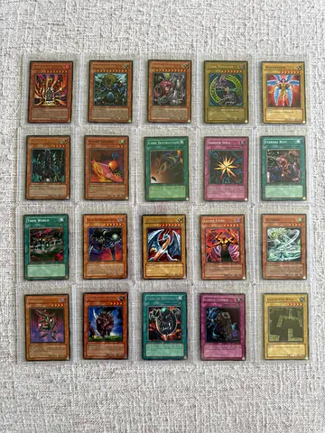 Collection of 24 Yu-Gi-Oh! Trading Cards in Sleeves - Mixed Set