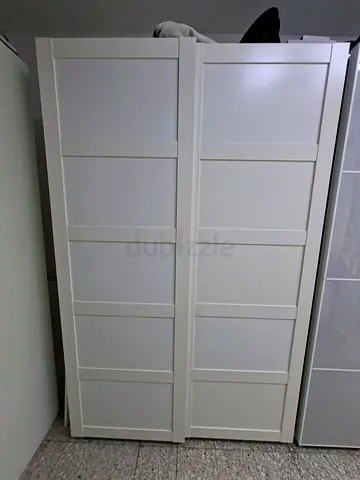 Modern White Wardrobe with Paneled Doors