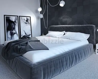 Comfortable cozy 180*200king size gray colour Bed