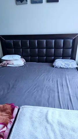 King Size Bed with Padded Headboard