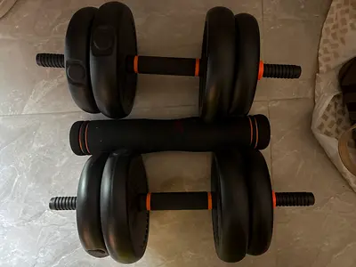 Adjustable barbell and dumbbell set