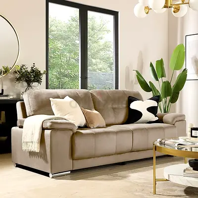 2 Seater Sofa in Velvet Fabric