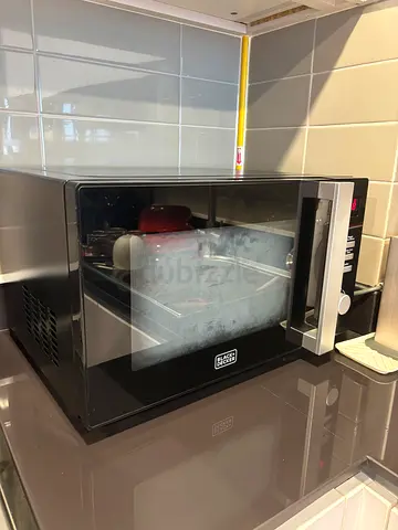 Black Built-in Microwave Oven in Good Condition
