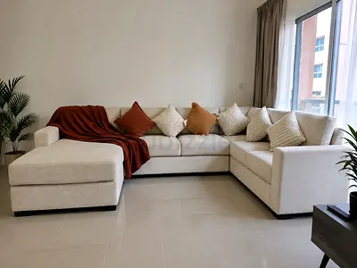 6-Seater Beige L-Shaped Sofa – 11 Months Old