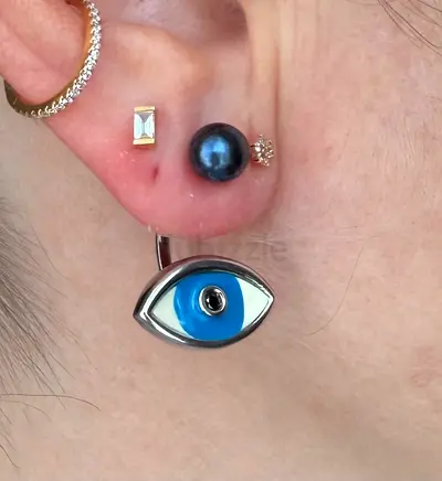 Delfina Delettrez Fendi evil eye mono earring