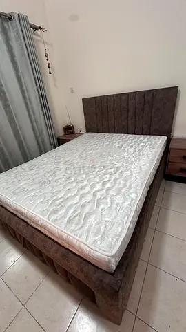 Queen size custom storage bed with side tables