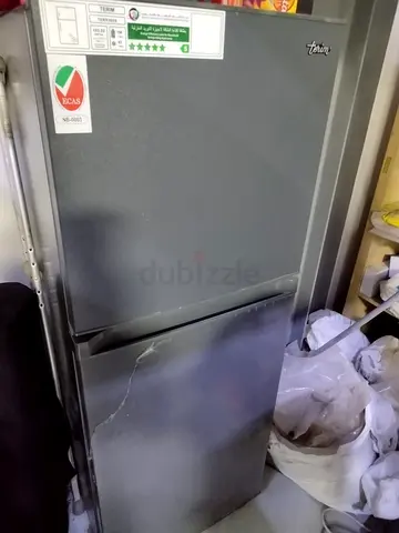Used two-door refrigerator - grey, very good condition