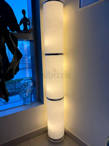 Tall 3-tier Cylindrical Floor Lamp - Soft White Light