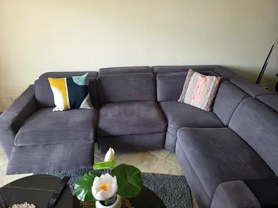 West Elm L-Shaped Reclining Sofa – Excellent Condition. Collect from Motor City. Whatsapp 0567887713