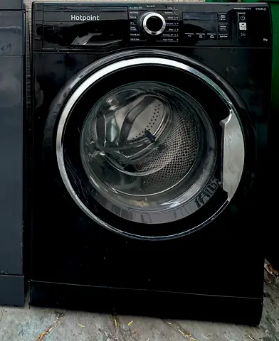 Black Hotpoint Front Load Washing Machine - Good Working Condition