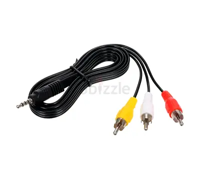 3.5mm Jack to 3 RCA Male Cord 1.5M DV MP4 Convertor