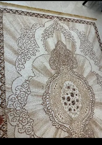 Beige Oriental/Middle Eastern Style Area Rug - Good Condition