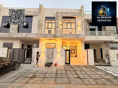 Two floors and a roof in Ajman Al Helio, price includes registration fees, electricity, water, a ma
