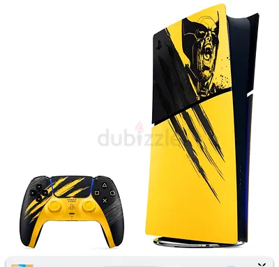 PlayStation 5 Console with Custom Yellow Wolverine Skin + Matching DualSense Controller