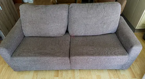 Grey 2-Seater Fabric Sofa in Good Condition