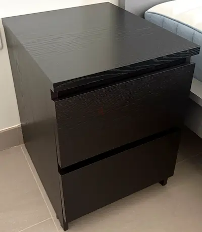 Nightstand MALM IKEA brown-black