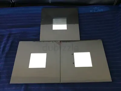 3 IKEA MALMA Natural Pine Framed Wall Mirrors (26x26 cm)