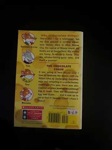 Geronimo Stilton: The Chocolate Chase (back cover shown)