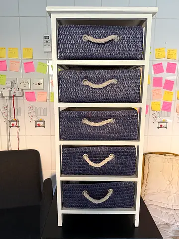 Blue storage cabinet