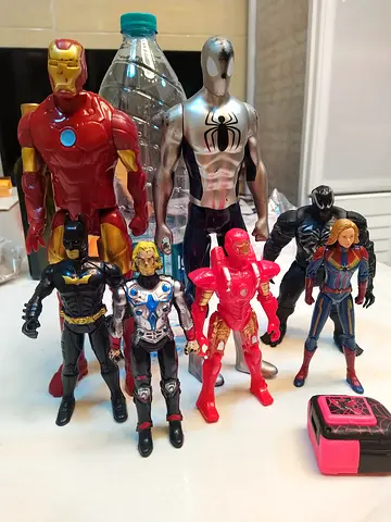 Set of 8 Marvel/DC Action Figures — Iron Man, Batman, Spider-Man and more