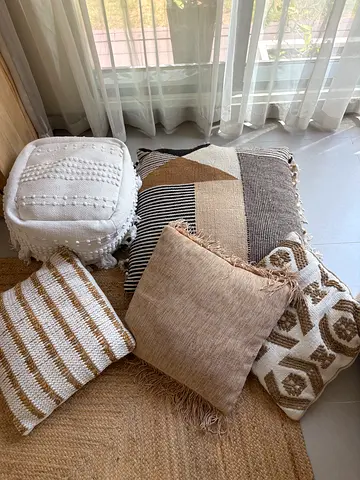 Assorted Decorative Floor Cushions and Pillows