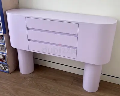 Custome-made purple console table (by Home Figures)
