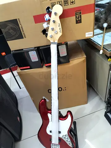 Red Left-Handed Electric Bass Guitar - Used, Good Condition