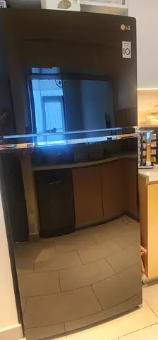 LG double-door refrigerator in good working condition