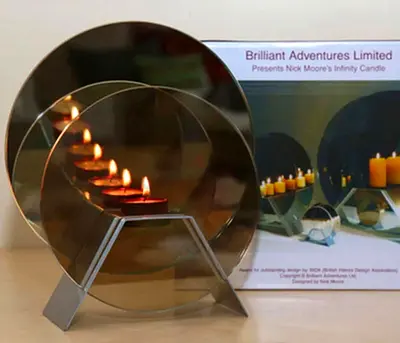 Infinity Candle Mirror Display - Decorative