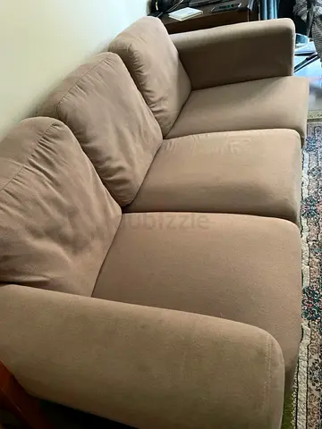Comfortable 3 Seater Fabric Sofa in Beige ,