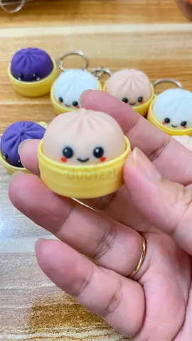 3D Printed Mini Dumpling Clicker Keychains
