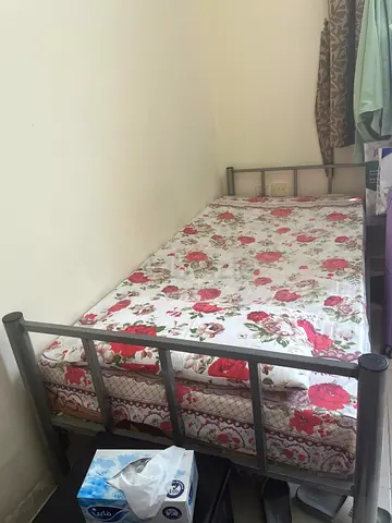 Single metal bed frame with mattress - good condition