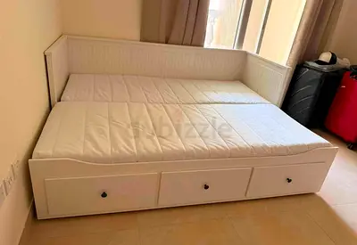 IKEA Hamnes day bed with 2 mattress and 3store