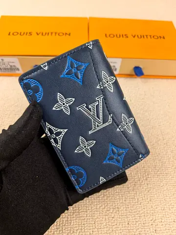 Louis vuitton multiple wallet navy blue