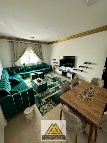 Furnished 1 Bedroom and Living Room | 2 Bathrooms | Al Nuaimiya 2 | Sheikh Khalifa Street | Main Ro