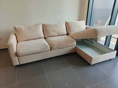 Ikea vimle beige color lshape sofabed with storage
