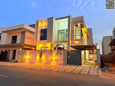 فيلا فاخرة للبيع في عجمان | 5 غرف ماستر | طابقين وروف | تملك حر شامل رسوم التسجيل والتمليك
