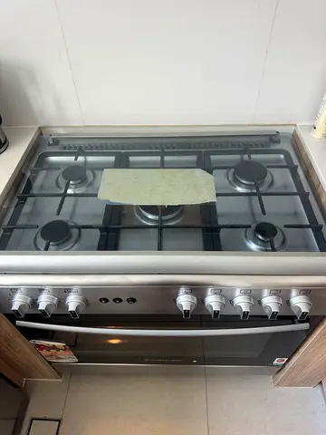Stainless Steel 5-Burner Gas Cooker with Oven - Good Condition 90cm