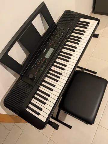 Yamaha PSR-E283 61-Key Keyboard with adapter, stand and bench