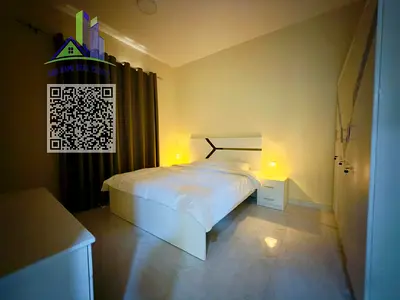 Elegant 2-bedroom apartment with brand-new furniture in Al Nuaimiya 2, 2 bathrooms, balcony and central AC, near Al Senara Roundabout and opposite Ind